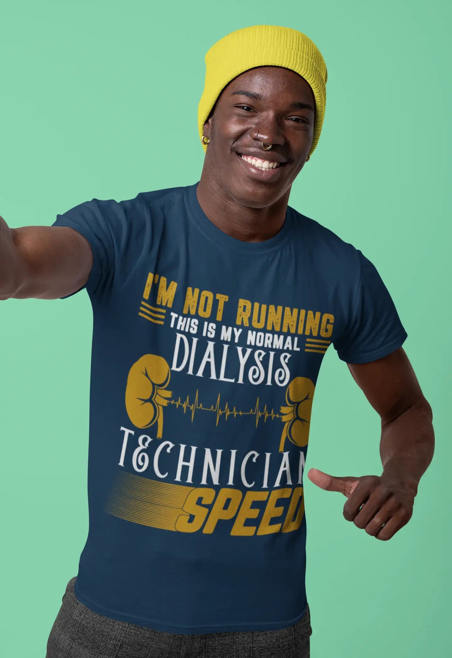 ULTRABASIC Men's Novelty T-Shirt I'm not Running This is My Normal Dialysis - Funny Runner Tee Shirt