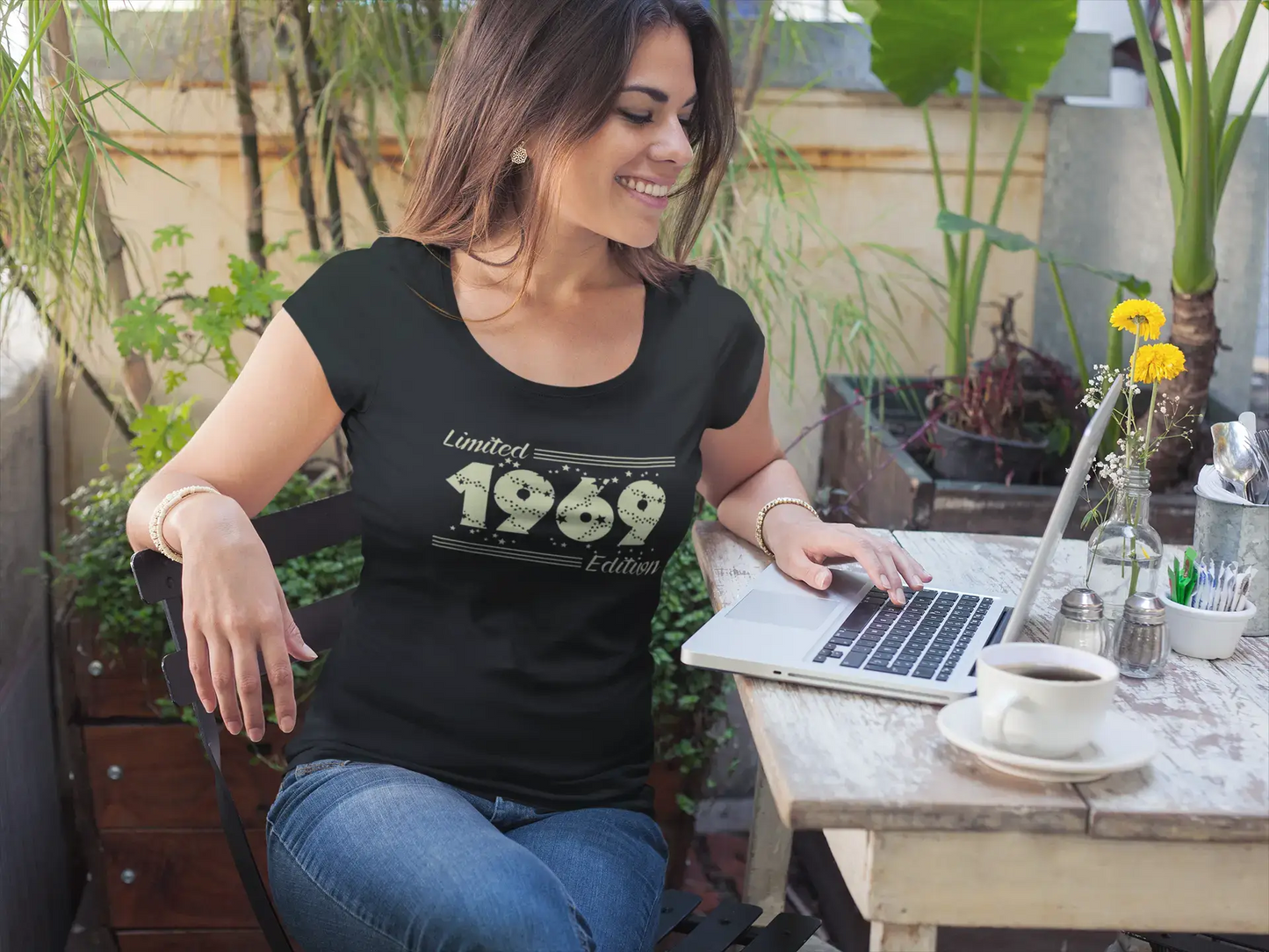 1969 Limited Edition Star, Women's T-shirt, Black, Birthday Gift 00383