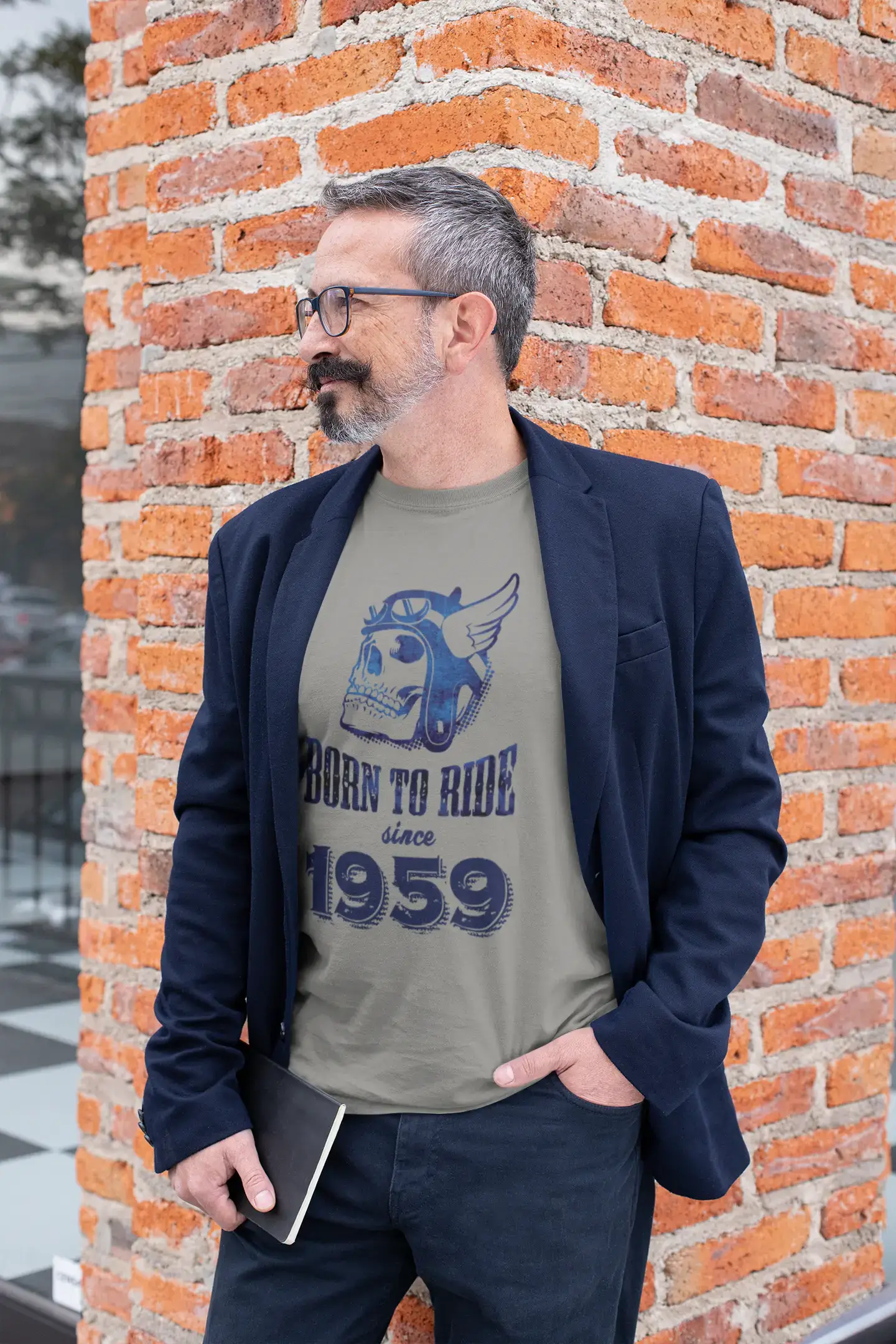 Homme Tee Vintage T Shirt 1959, Born to Ride Since 1959