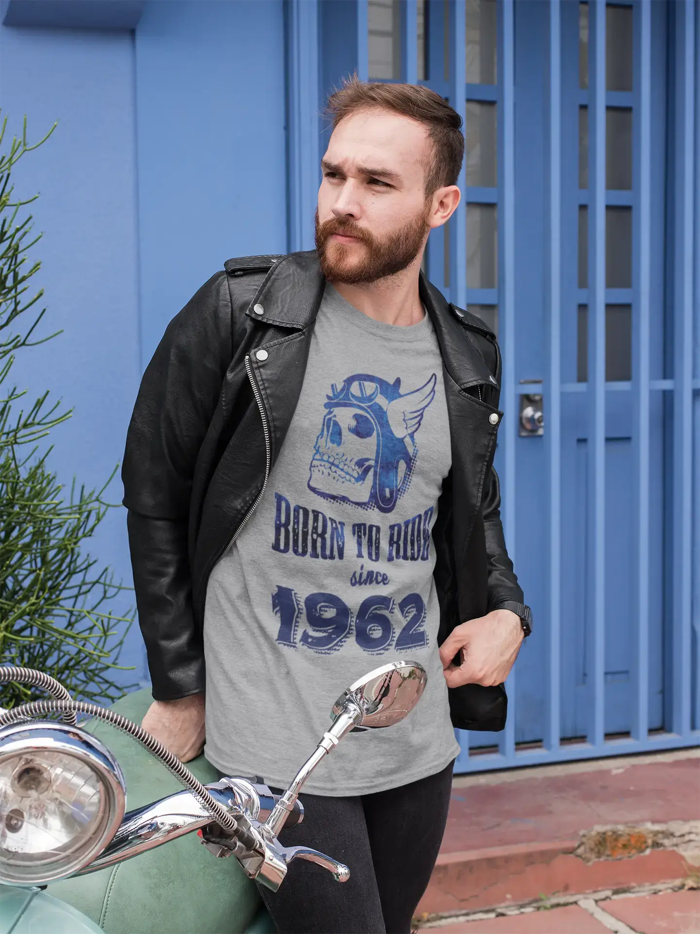 Homme Tee Vintage T Shirt 1962, Born to Ride Since 1962