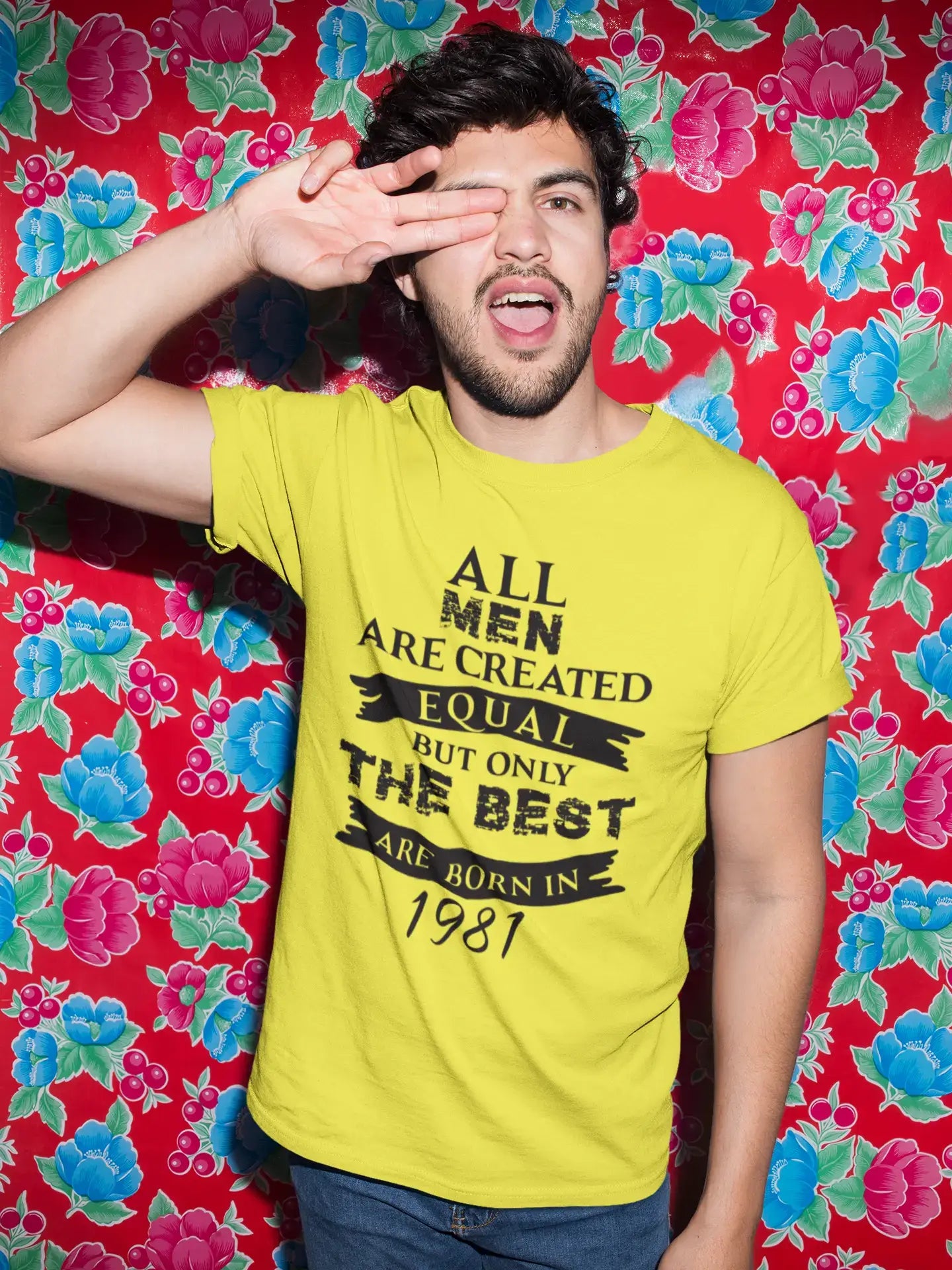 1981, Only the Best are Born in 1981 Men's T-shirt Lemon Birthday Gift 00513