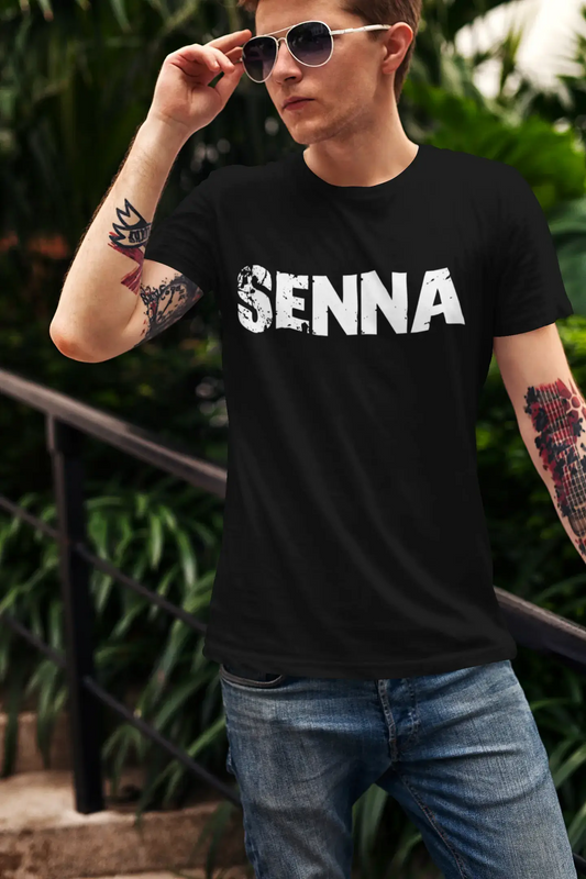 senna Men's Retro T shirt Black Birthday Gift 00553