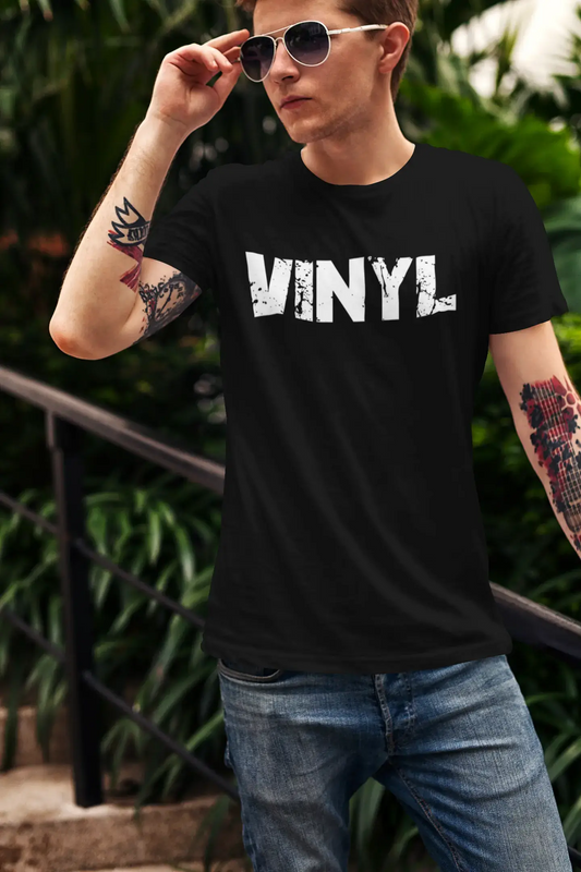 vinyl Men's Retro T shirt Black Birthday Gift 00553