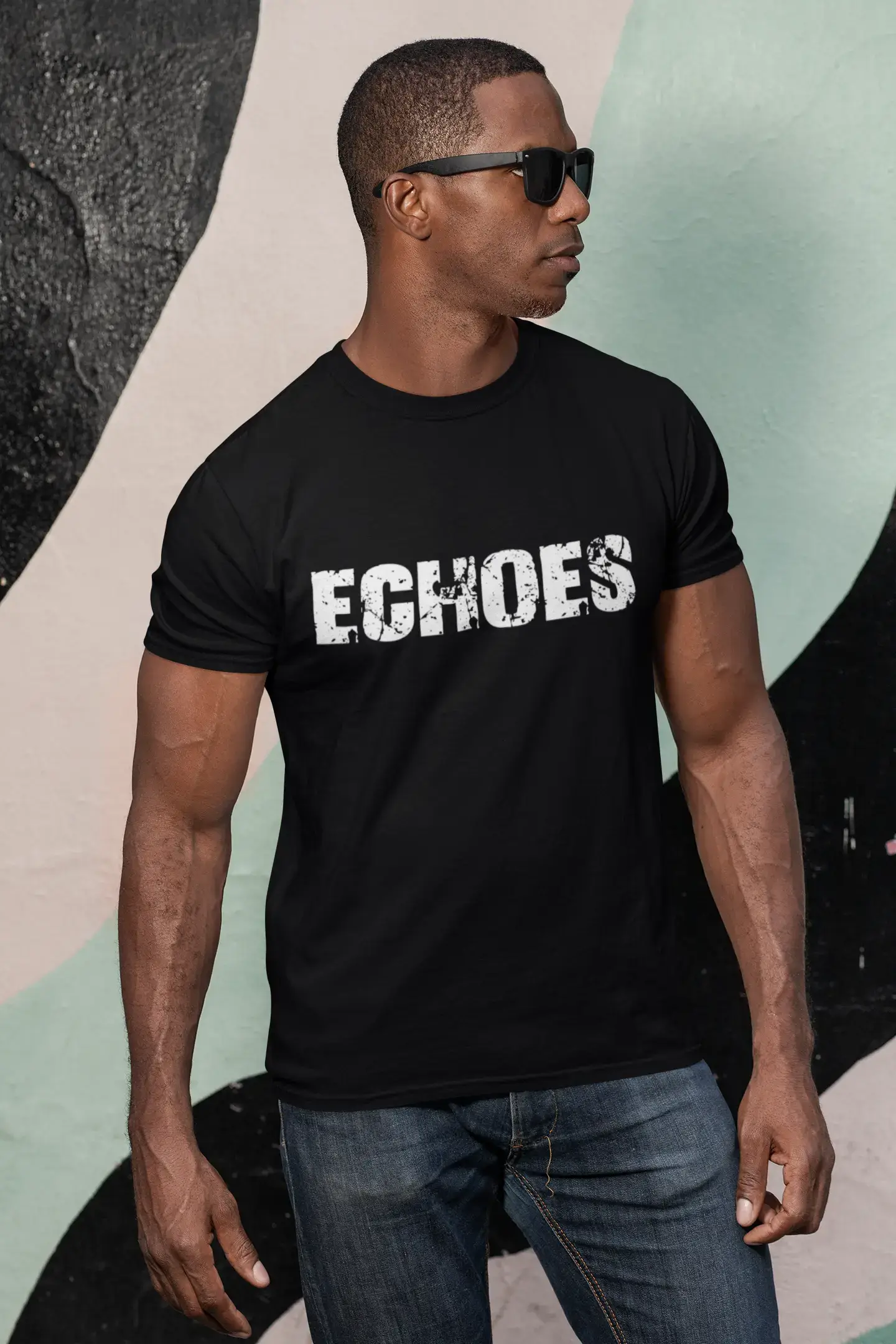 echoes Men's Vintage T shirt Black Birthday Gift 00554