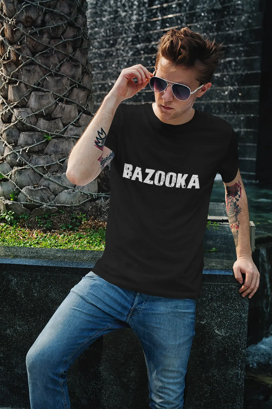 bazooka Men's Vintage T shirt Black Birthday Gift 00555