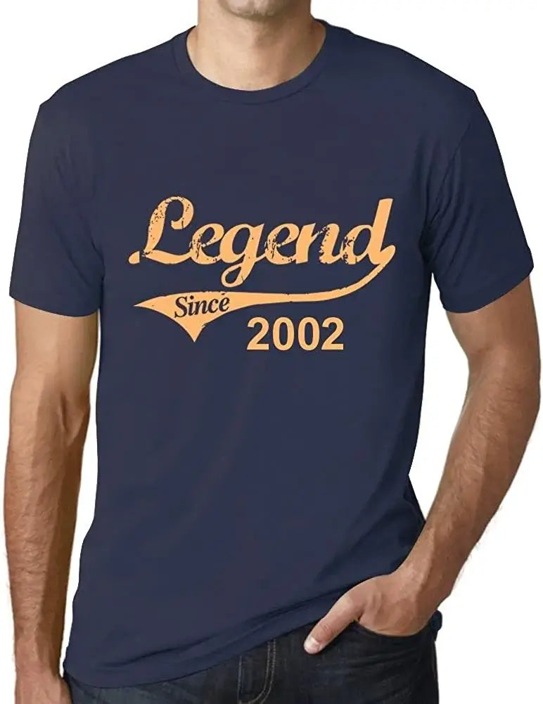 Men's Graphic T-Shirt Legend Since 2002 22nd Birthday Anniversary 22 Year Old Gift 2002 Vintage Eco-Friendly Short Sleeve Novelty Tee