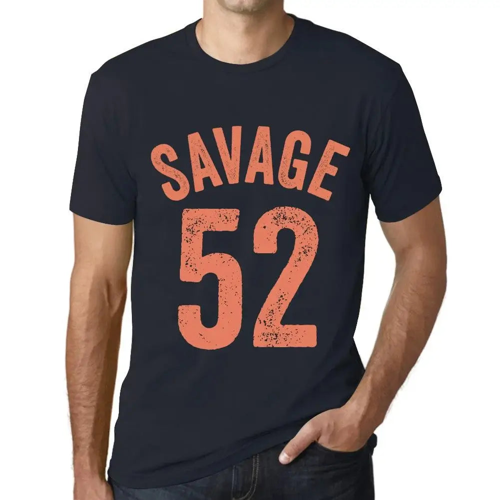 Men's Graphic T-Shirt Savage 52 52nd Birthday Anniversary 52 Year Old Gift 1972 Vintage Eco-Friendly Short Sleeve Novelty Tee