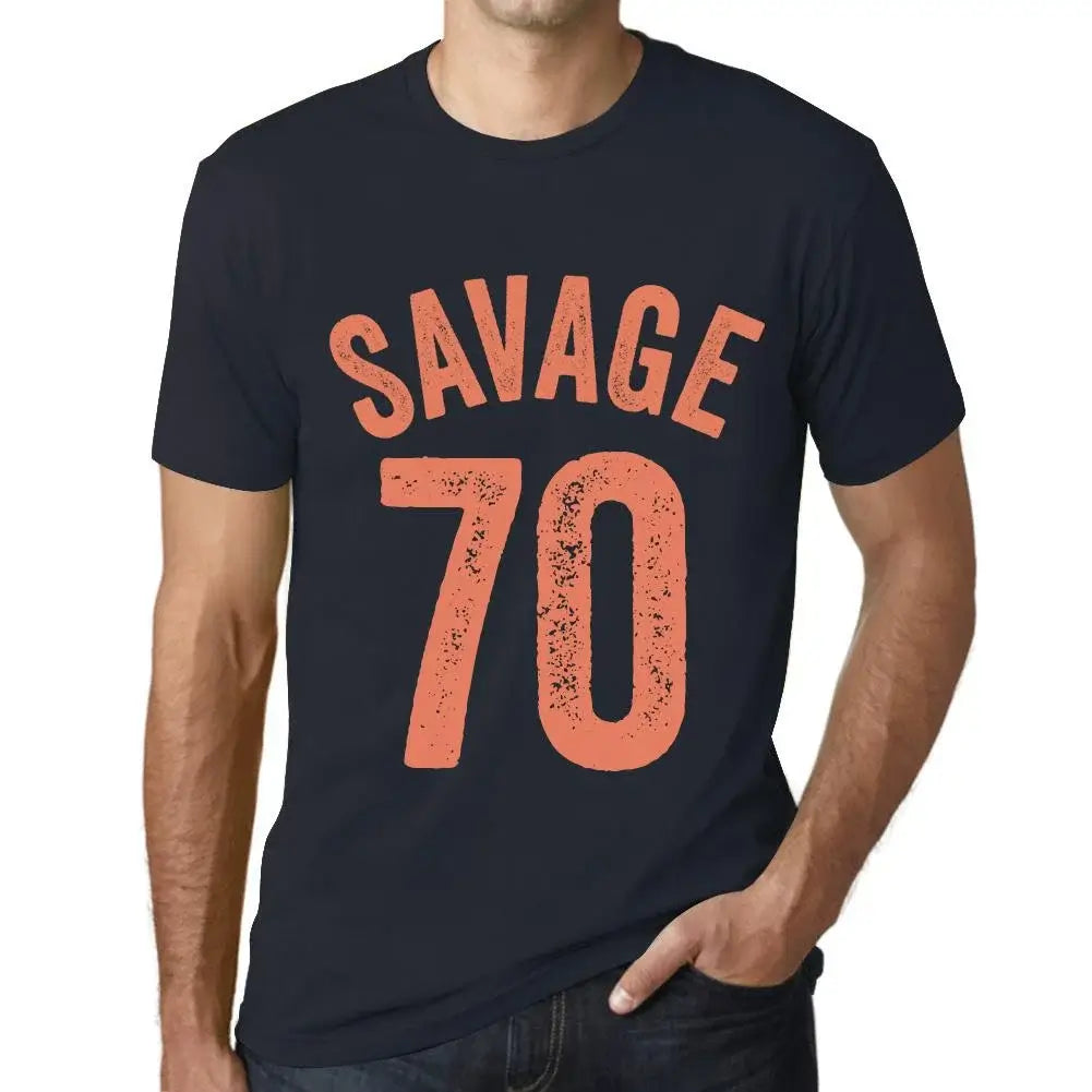 Men's Graphic T-Shirt Savage 70 70th Birthday Anniversary 70 Year Old Gift 1954 Vintage Eco-Friendly Short Sleeve Novelty Tee