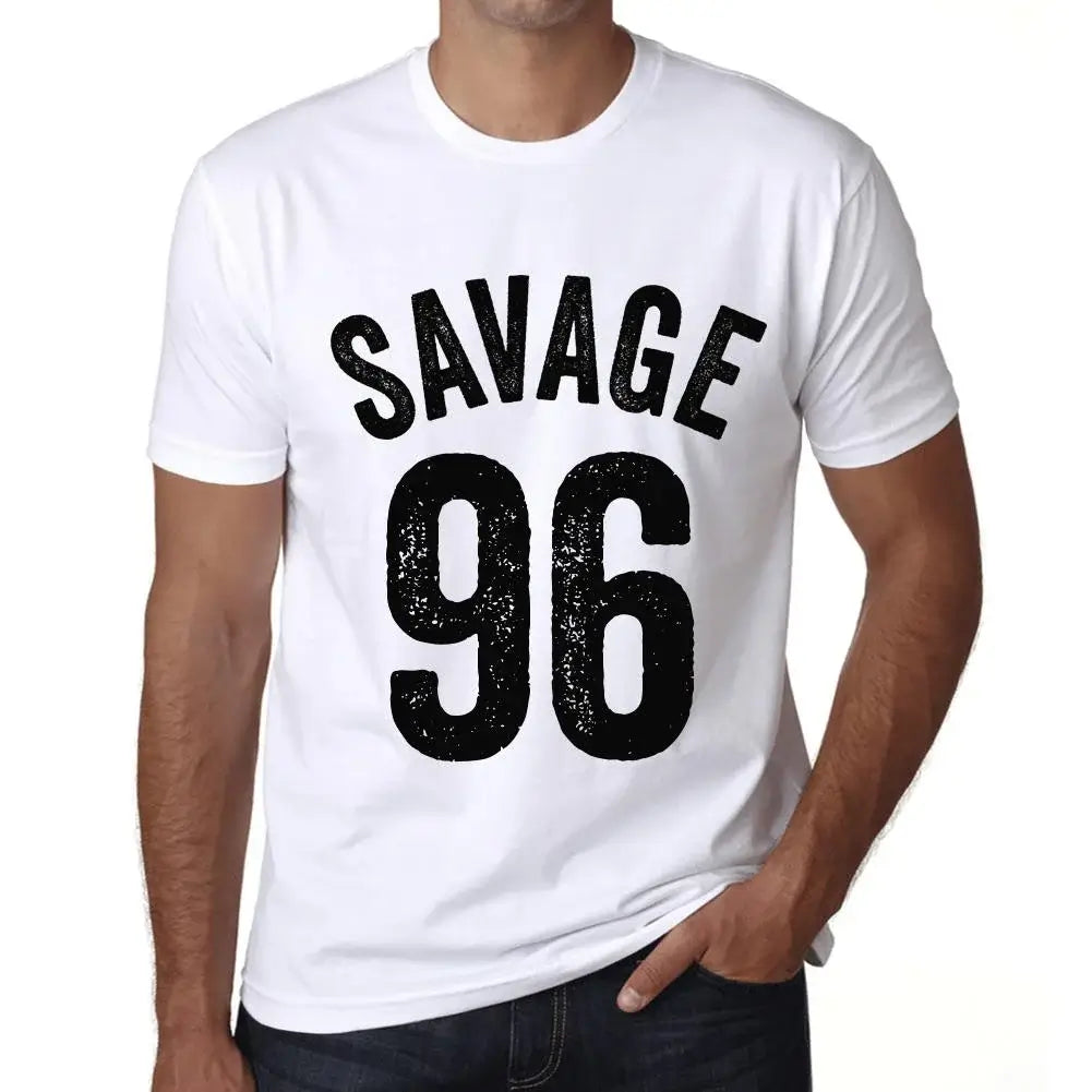 Men's Graphic T-Shirt Savage 96 96th Birthday Anniversary 96 Year Old Gift 1928 Vintage Eco-Friendly Short Sleeve Novelty Tee