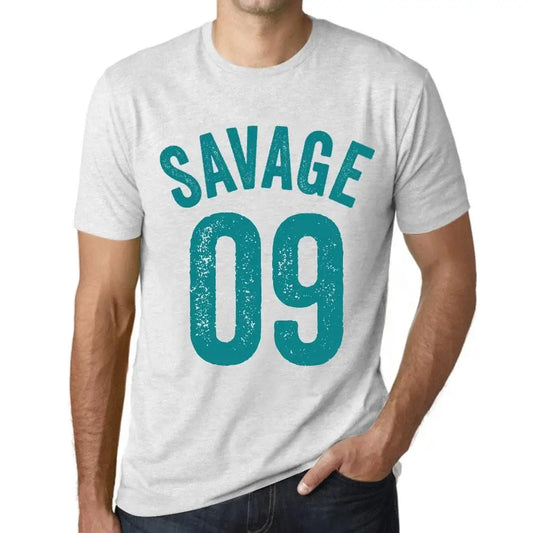 Men's Graphic T-Shirt Savage 09 9th Birthday Anniversary 9 Year Old Gift 2015 Vintage Eco-Friendly Short Sleeve Novelty Tee