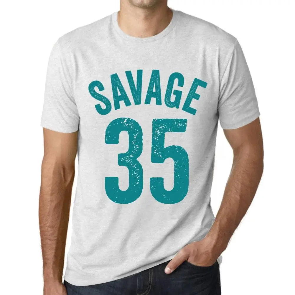 Men's Graphic T-Shirt Savage 35 35th Birthday Anniversary 35 Year Old Gift 1989 Vintage Eco-Friendly Short Sleeve Novelty Tee