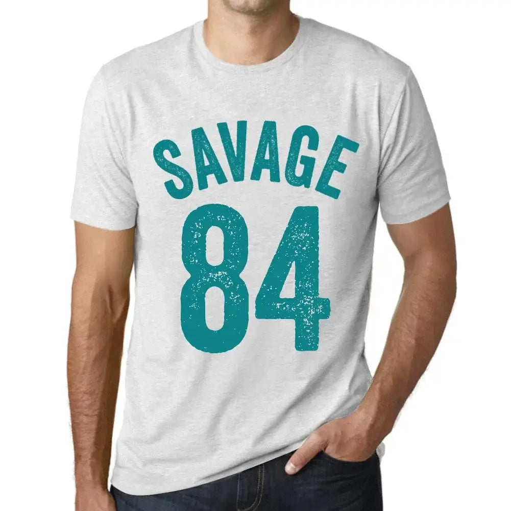 Men's Graphic T-Shirt Savage 84 84th Birthday Anniversary 84 Year Old Gift 1940 Vintage Eco-Friendly Short Sleeve Novelty Tee