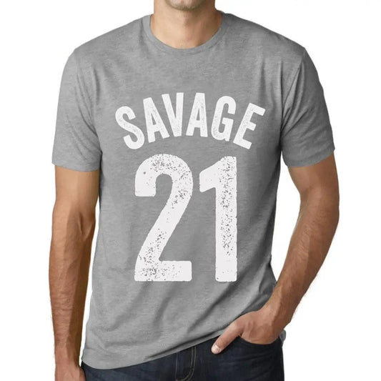 Men's Graphic T-Shirt Savage 21 21st Birthday Anniversary 21 Year Old Gift 2003 Vintage Eco-Friendly Short Sleeve Novelty Tee
