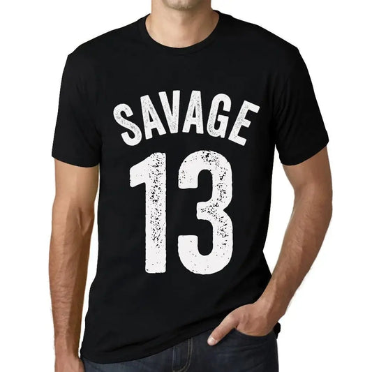 Men's Graphic T-Shirt Savage 13 13rd Birthday Anniversary 13 Year Old Gift 2011 Vintage Eco-Friendly Short Sleeve Novelty Tee