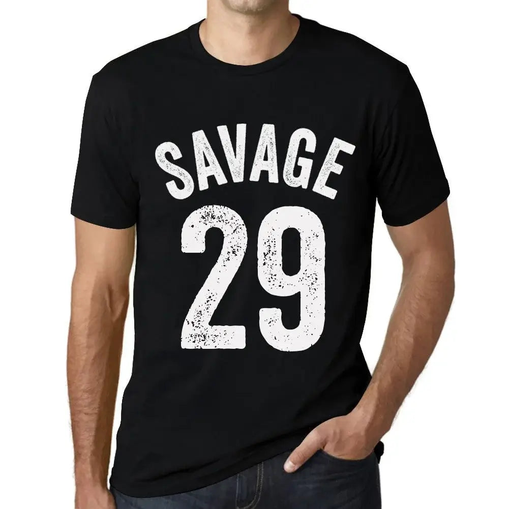 Men's Graphic T-Shirt Savage 29 29th Birthday Anniversary 29 Year Old Gift 1995 Vintage Eco-Friendly Short Sleeve Novelty Tee