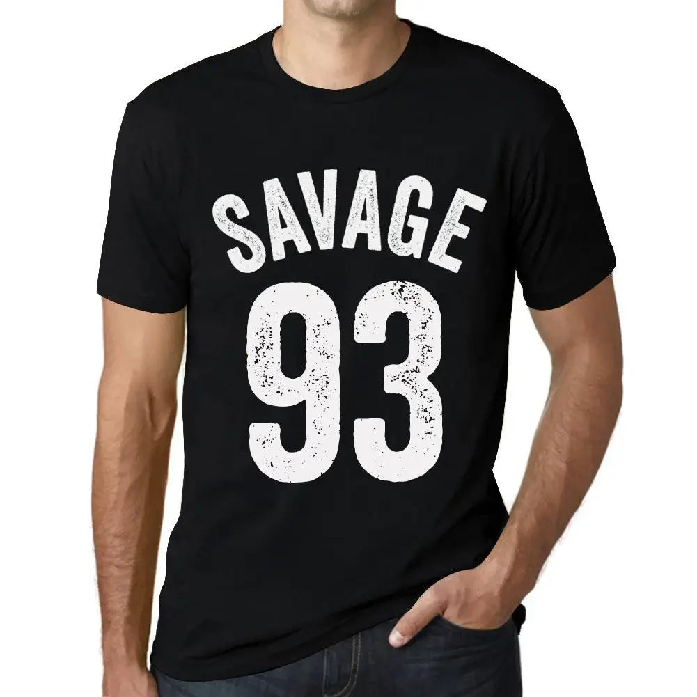 Men's Graphic T-Shirt Savage 93 93rd Birthday Anniversary 93 Year Old Gift 1931 Vintage Eco-Friendly Short Sleeve Novelty Tee