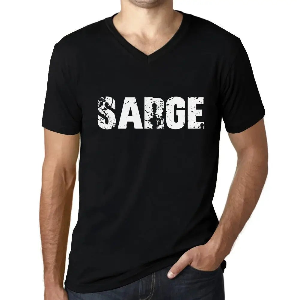 Men's Graphic T-Shirt V Neck Sarge Eco-Friendly Limited Edition Short Sleeve Tee-Shirt Vintage Birthday Gift Novelty