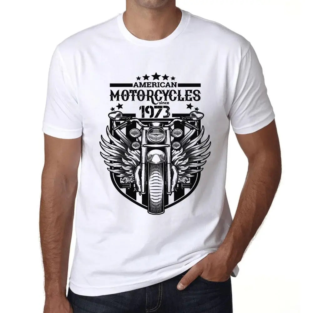 Men's Graphic T-Shirt Motorcycles Since 1973 51st Birthday Anniversary 51 Year Old Gift 1973 Vintage Eco-Friendly Short Sleeve Novelty Tee