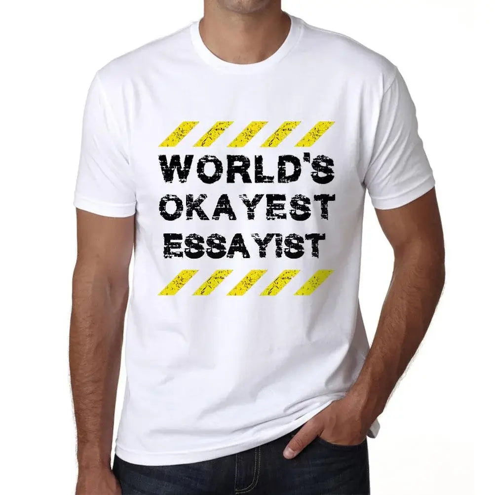 Men's Graphic T-Shirt Worlds Okayest Essayist Eco-Friendly Limited Edition Short Sleeve Tee-Shirt Vintage Birthday Gift Novelty