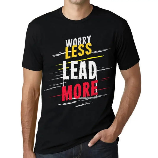 Men's Graphic T-Shirt Worry Less Lead More Eco-Friendly Limited Edition Short Sleeve Tee-Shirt Vintage Birthday Gift Novelty
