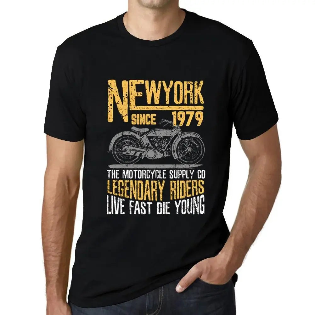 Men's Graphic T-Shirt Motorcycle Legendary Riders Since 1979 45th Birthday Anniversary 45 Year Old Gift 1979 Vintage Eco-Friendly Short Sleeve Novelty Tee