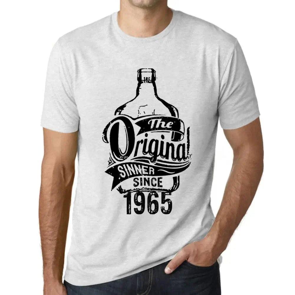 Men's Graphic T-Shirt The Original Sinner Since 1965 59th Birthday Anniversary 59 Year Old Gift 1965 Vintage Eco-Friendly Short Sleeve Novelty Tee