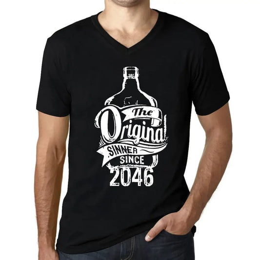 Men's Graphic T-Shirt V Neck The Original Sinner Since 2046