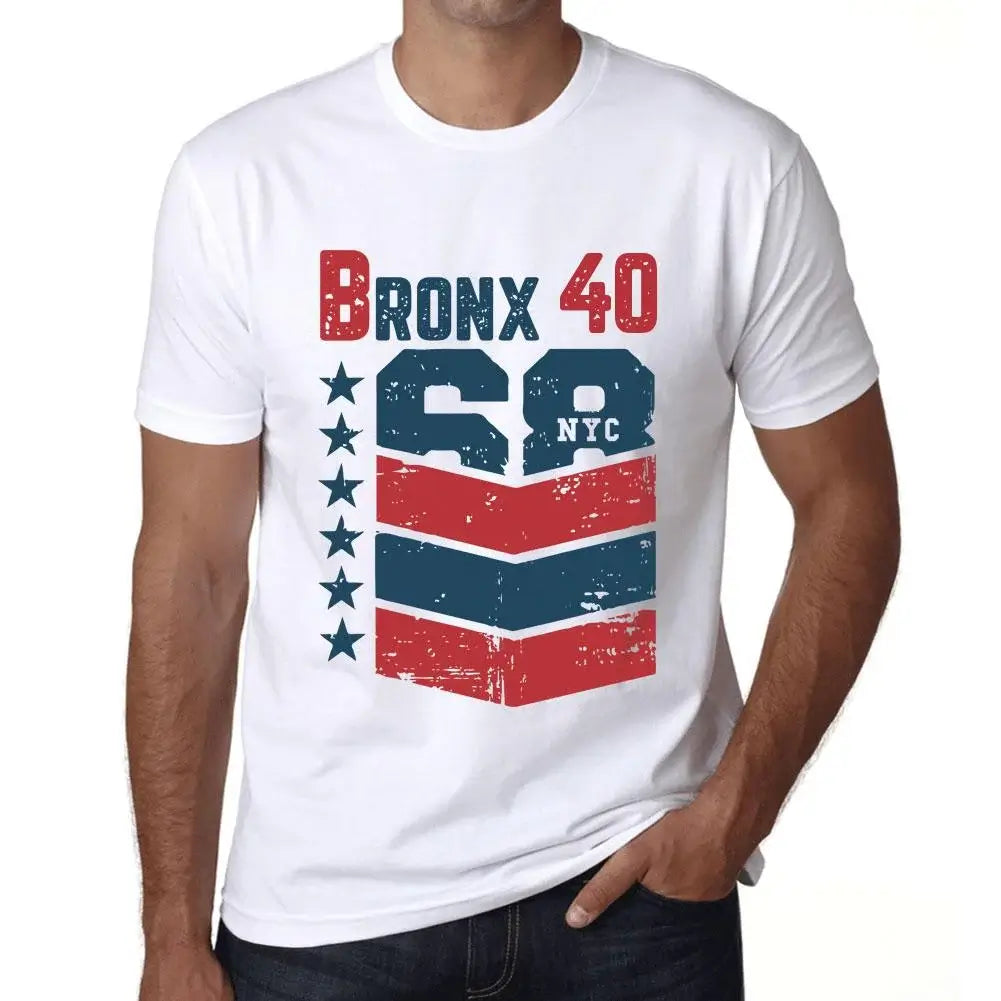 Men's Graphic T-Shirt Bronx 40 40th Birthday Anniversary 40 Year Old Gift 1984 Vintage Eco-Friendly Short Sleeve Novelty Tee