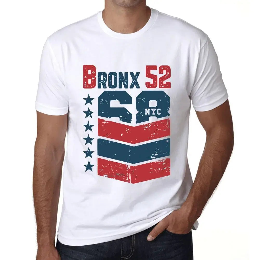 Men's Graphic T-Shirt Bronx 52 52nd Birthday Anniversary 52 Year Old Gift 1972 Vintage Eco-Friendly Short Sleeve Novelty Tee