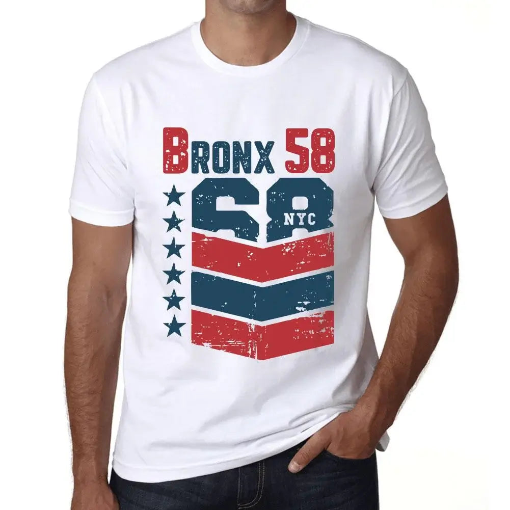 Men's Graphic T-Shirt Bronx 58 58th Birthday Anniversary 58 Year Old Gift 1966 Vintage Eco-Friendly Short Sleeve Novelty Tee