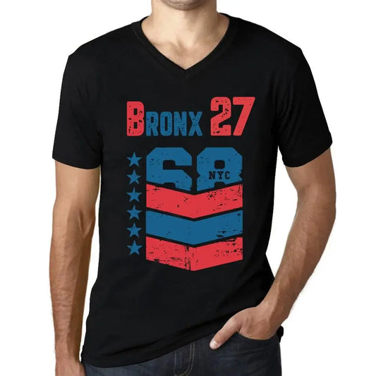 Men's Graphic T-Shirt V Neck Bronx 27 27th Birthday Anniversary 27 Year Old Gift 1997 Vintage Eco-Friendly Short Sleeve Novelty Tee