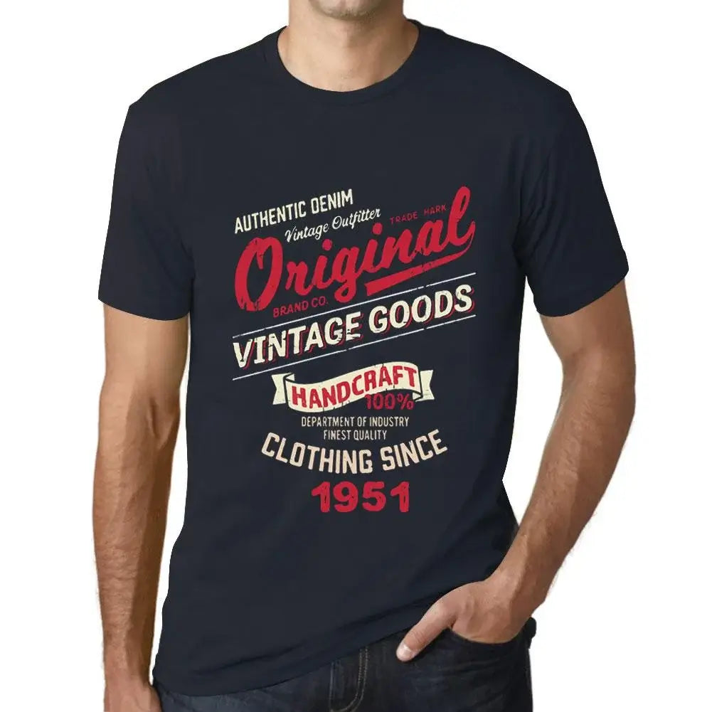 Men's Graphic T-Shirt Original Vintage Clothing Since 1951 73rd Birthday Anniversary 73 Year Old Gift 1951 Vintage Eco-Friendly Short Sleeve Novelty Tee