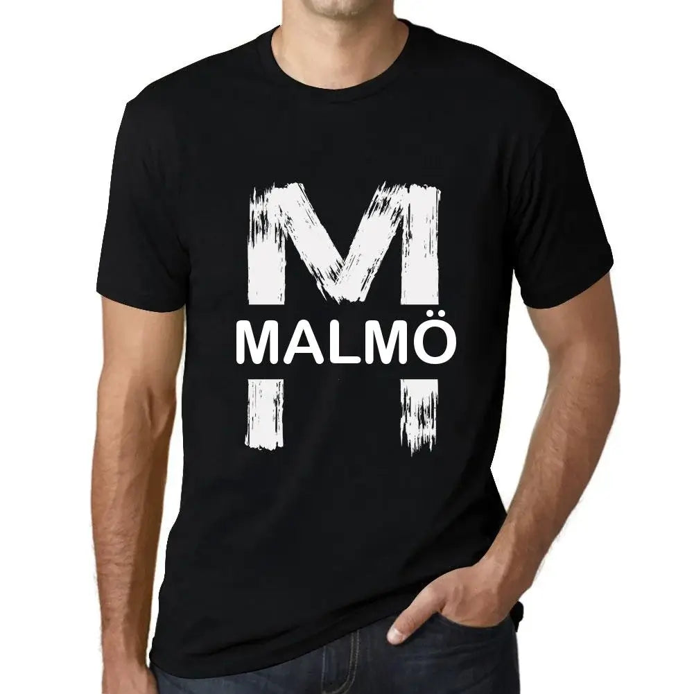 Men's Graphic T-Shirt Malmö Eco-Friendly Limited Edition Short Sleeve Tee-Shirt Vintage Birthday Gift Novelty
