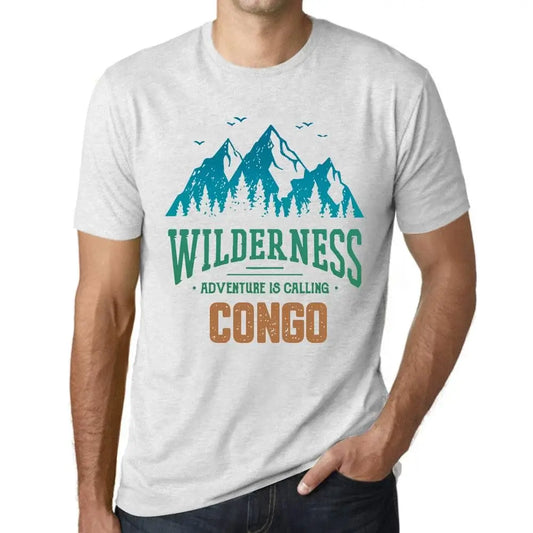 Men's Graphic T-Shirt Wilderness, Adventure Is Calling Congo Eco-Friendly Limited Edition Short Sleeve Tee-Shirt Vintage Birthday Gift Novelty