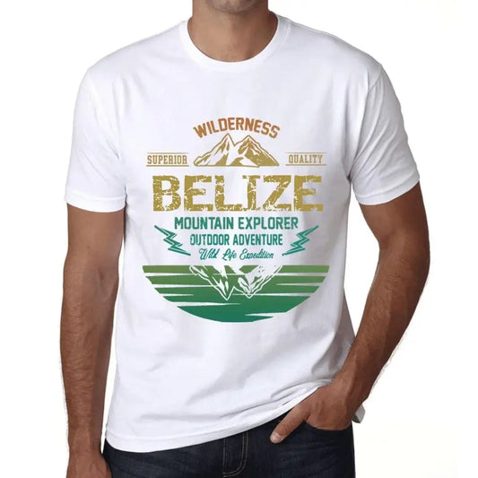 Men's Graphic T-Shirt Outdoor Adventure, Wilderness, Mountain Explorer Belize Eco-Friendly Limited Edition Short Sleeve Tee-Shirt Vintage Birthday Gift Novelty