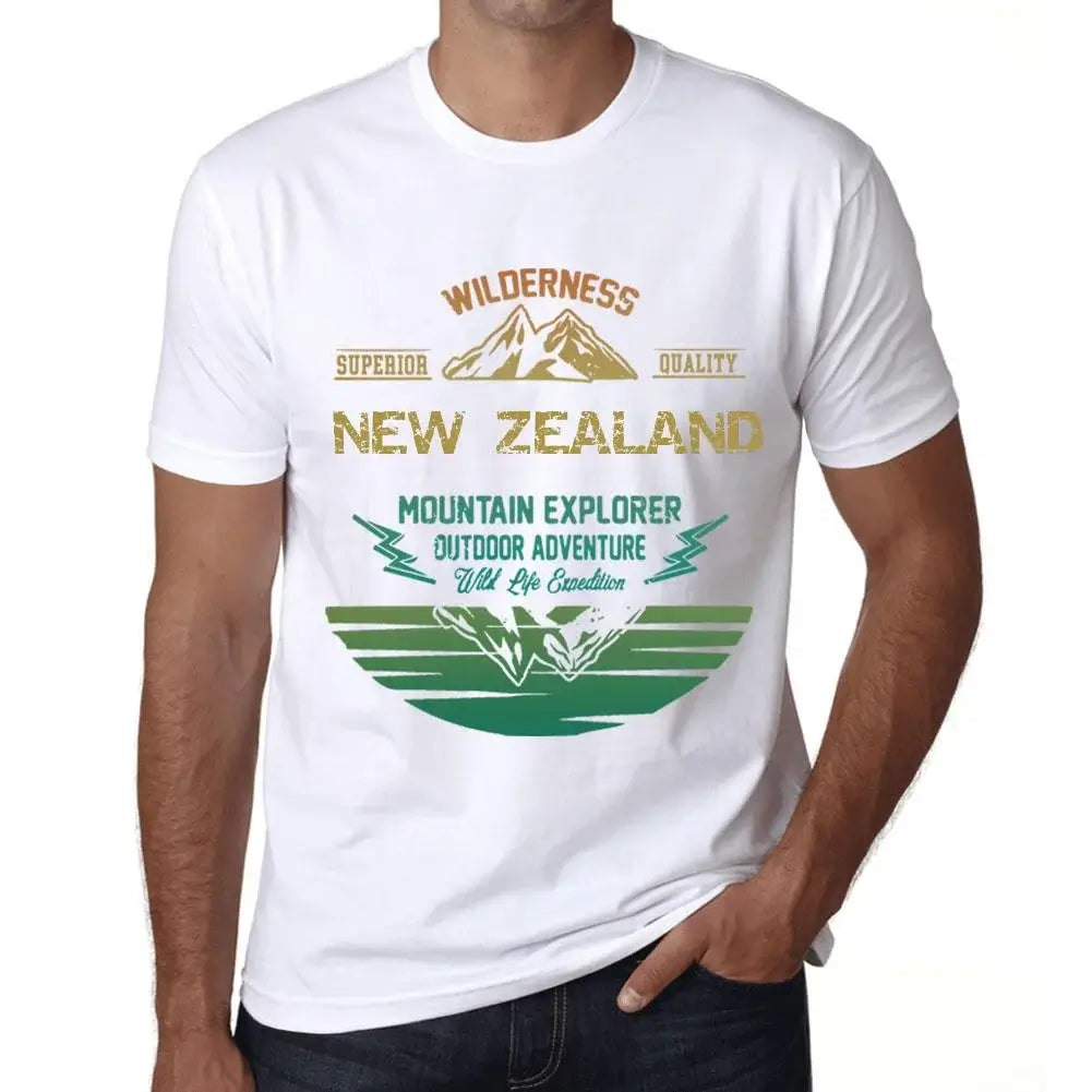 Men's Graphic T-Shirt Outdoor Adventure, Wilderness, Mountain Explorer New Zealand Eco-Friendly Limited Edition Short Sleeve Tee-Shirt Vintage Birthday Gift Novelty