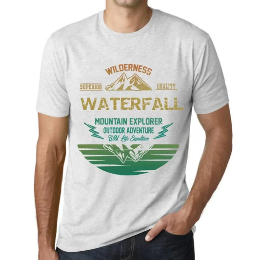 Men's Graphic T-Shirt Outdoor Adventure, Wilderness, Mountain Explorer Waterfall Eco-Friendly Limited Edition Short Sleeve Tee-Shirt Vintage Birthday Gift Novelty