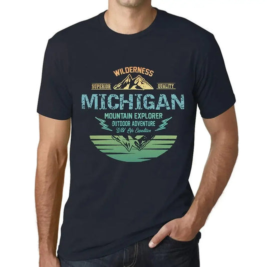 Men's Graphic T-Shirt Outdoor Adventure, Wilderness, Mountain Explorer Michigan Eco-Friendly Limited Edition Short Sleeve Tee-Shirt Vintage Birthday Gift Novelty