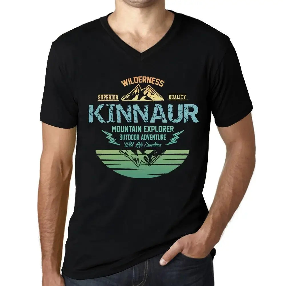 Men's Graphic T-Shirt V Neck Outdoor Adventure, Wilderness, Mountain Explorer Kinnaur Eco-Friendly Limited Edition Short Sleeve Tee-Shirt Vintage Birthday Gift Novelty