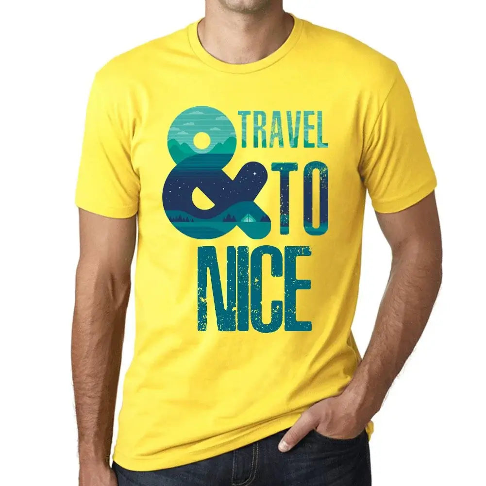 Men's Graphic T-Shirt And Travel To Nice Eco-Friendly Limited Edition Short Sleeve Tee-Shirt Vintage Birthday Gift Novelty