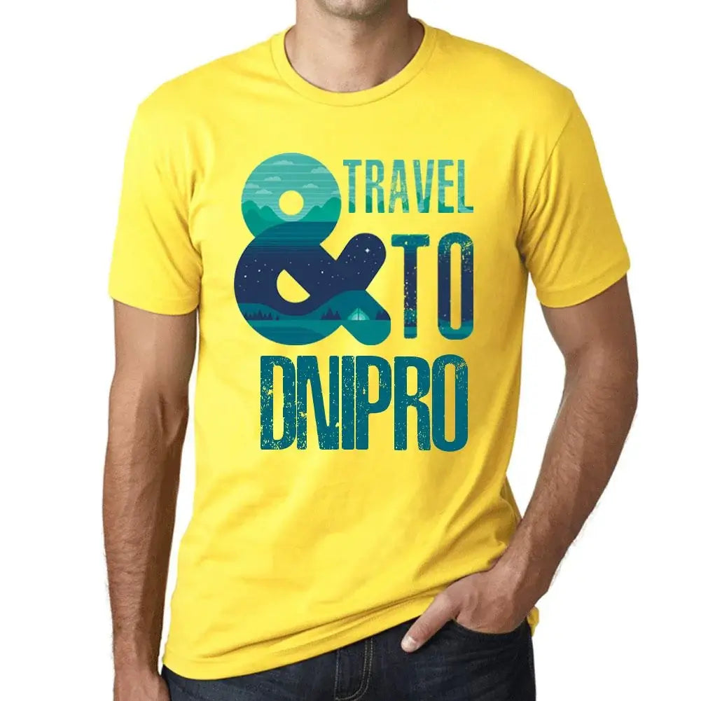 Men's Graphic T-Shirt And Travel To Dnipro Eco-Friendly Limited Edition Short Sleeve Tee-Shirt Vintage Birthday Gift Novelty