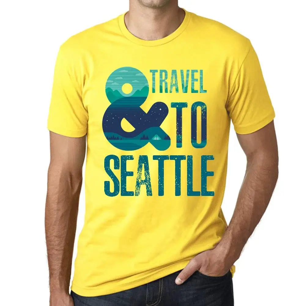 Men's Graphic T-Shirt And Travel To Seattle Eco-Friendly Limited Edition Short Sleeve Tee-Shirt Vintage Birthday Gift Novelty