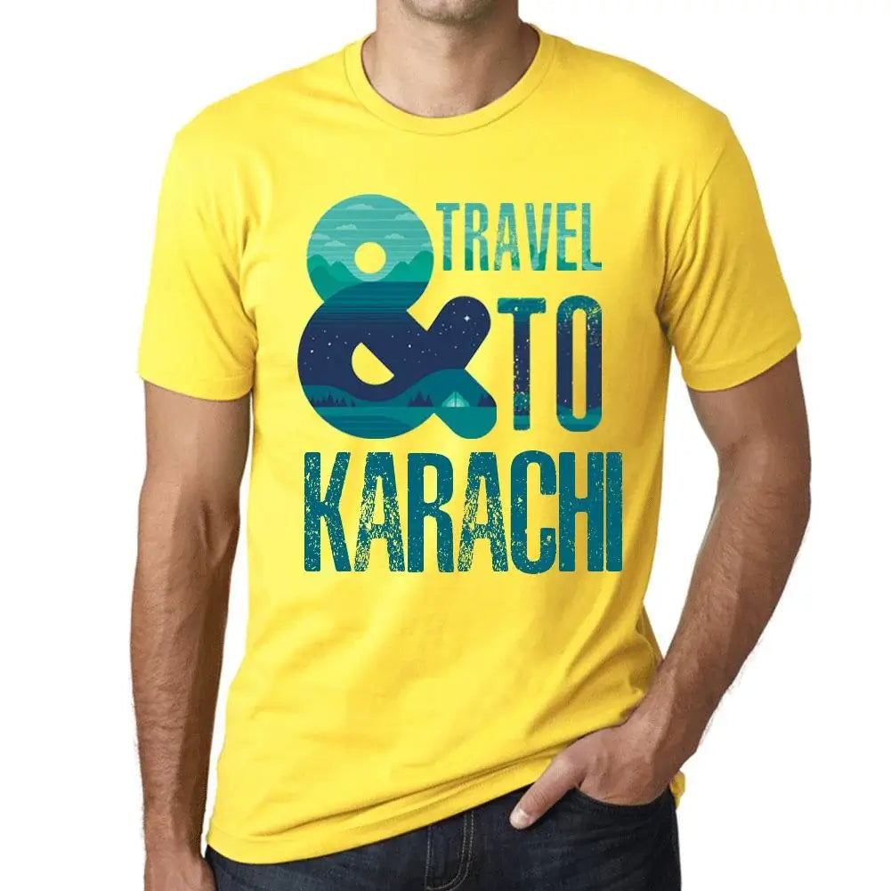 Men's Graphic T-Shirt And Travel To Karachi Eco-Friendly Limited Edition Short Sleeve Tee-Shirt Vintage Birthday Gift Novelty