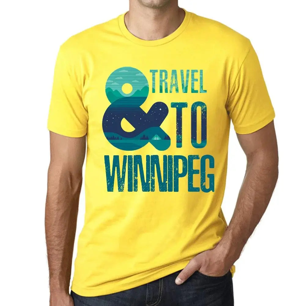 Men's Graphic T-Shirt And Travel To Winnipeg Eco-Friendly Limited Edition Short Sleeve Tee-Shirt Vintage Birthday Gift Novelty