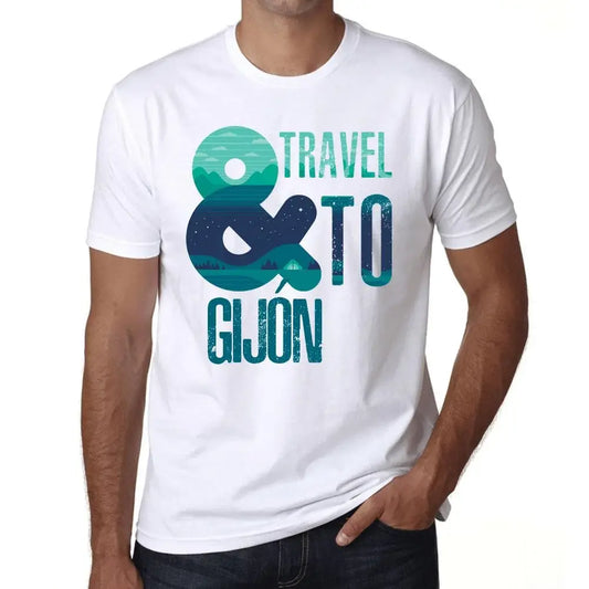 Men's Graphic T-Shirt And Travel To Gijón Eco-Friendly Limited Edition Short Sleeve Tee-Shirt Vintage Birthday Gift Novelty