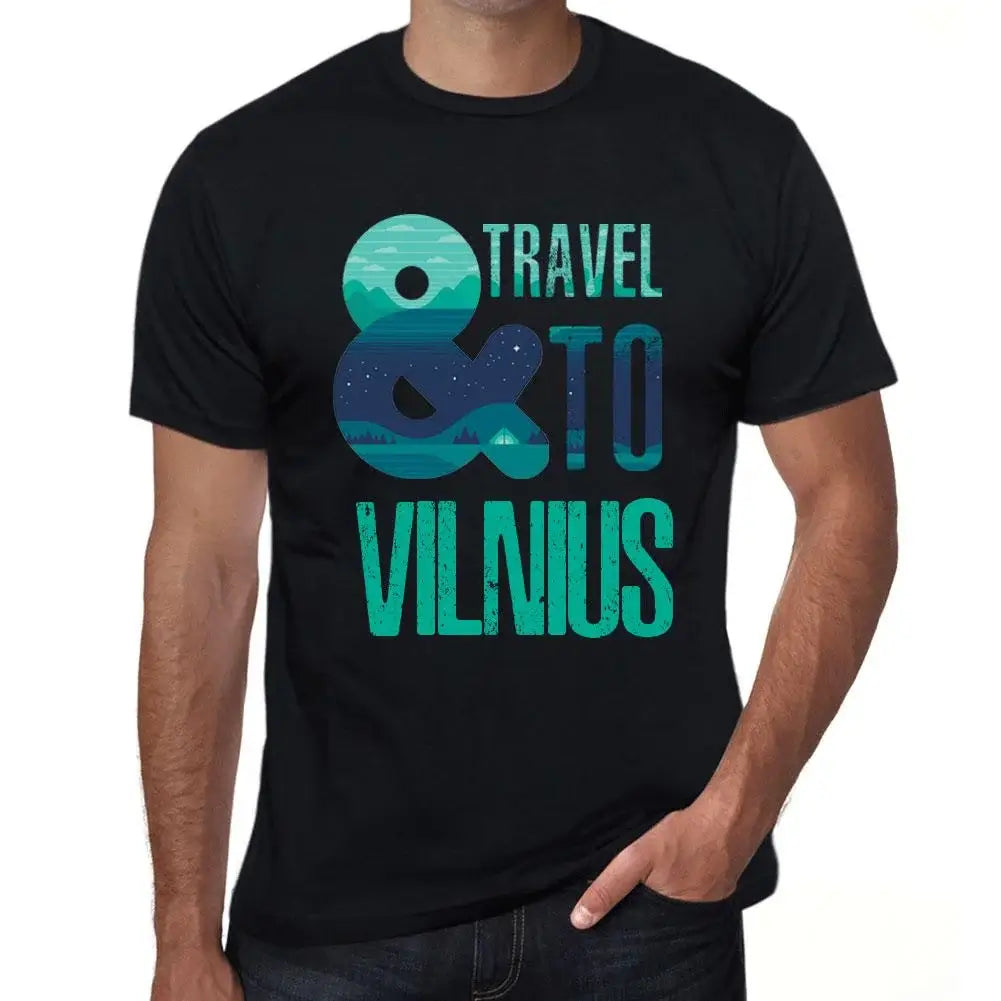 Men's Graphic T-Shirt And Travel To Vilnius Eco-Friendly Limited Edition Short Sleeve Tee-Shirt Vintage Birthday Gift Novelty