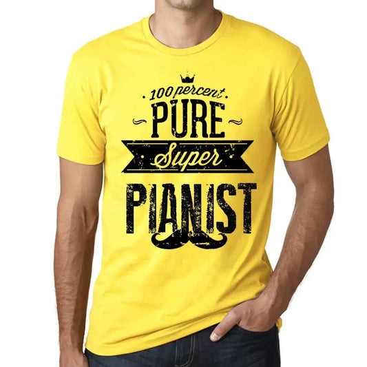 Men's Graphic T-Shirt 100% Pure Super Pianist Eco-Friendly Limited Edition Short Sleeve Tee-Shirt Vintage Birthday Gift Novelty