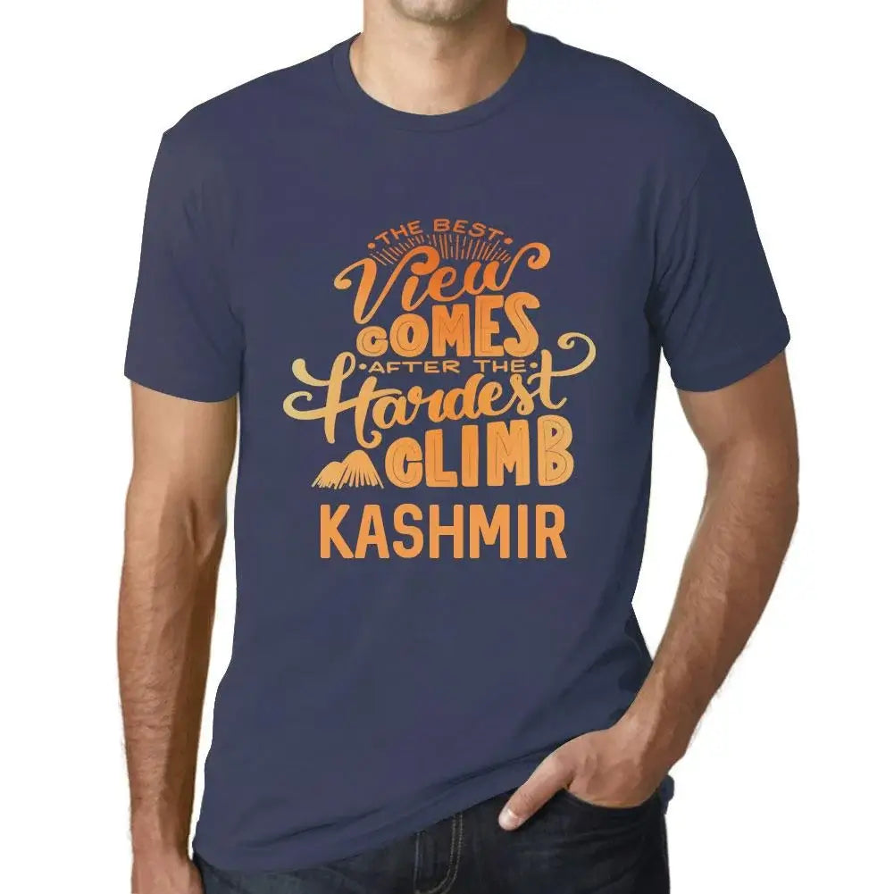 Men's Graphic T-Shirt The Best View Comes After Hardest Mountain Climb Kashmir Eco-Friendly Limited Edition Short Sleeve Tee-Shirt Vintage Birthday Gift Novelty