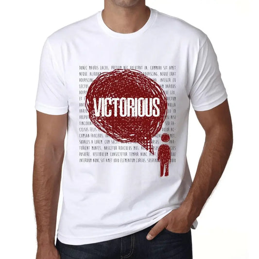 Men's Graphic T-Shirt Thoughts Victorious Eco-Friendly Limited Edition Short Sleeve Tee-Shirt Vintage Birthday Gift Novelty