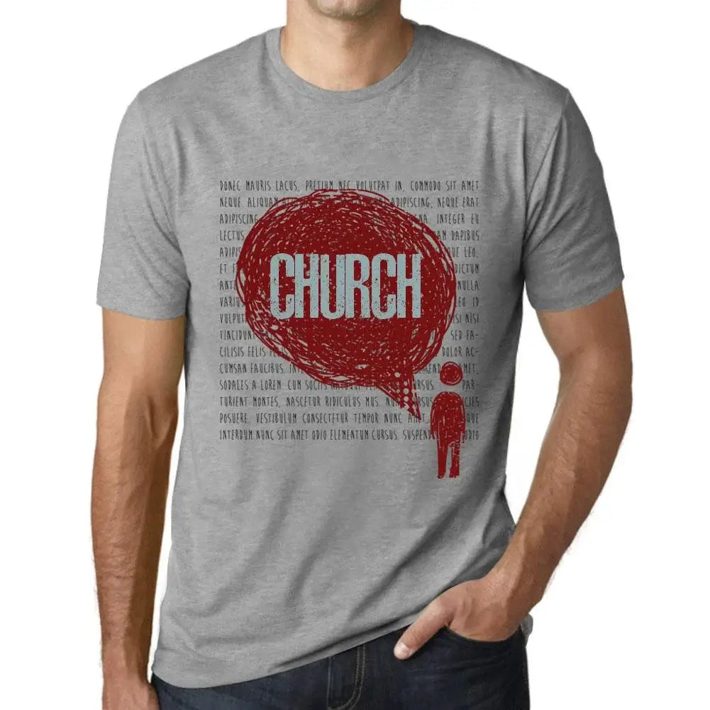 Men's Graphic T-Shirt Thoughts Church Eco-Friendly Limited Edition Short Sleeve Tee-Shirt Vintage Birthday Gift Novelty
